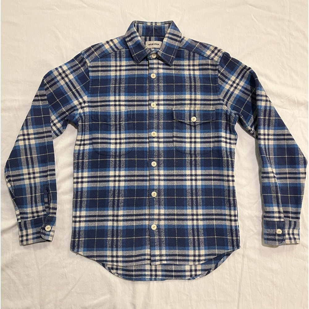 Taylor Stitch The Crater Shirt in Blue Plaid Size 38 (S)